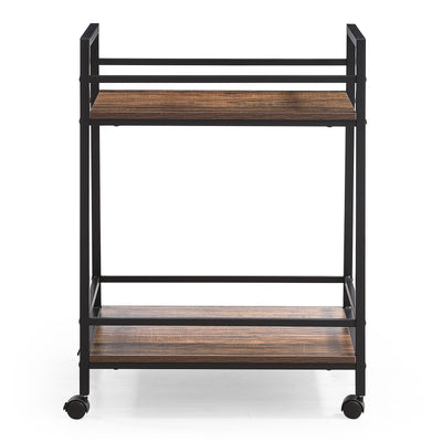 Actual in-use photo of rolling bar cart styled in a New Zealand kitchen or lounge