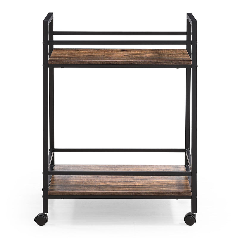Actual in-use photo of rolling bar cart styled in a New Zealand kitchen or lounge
