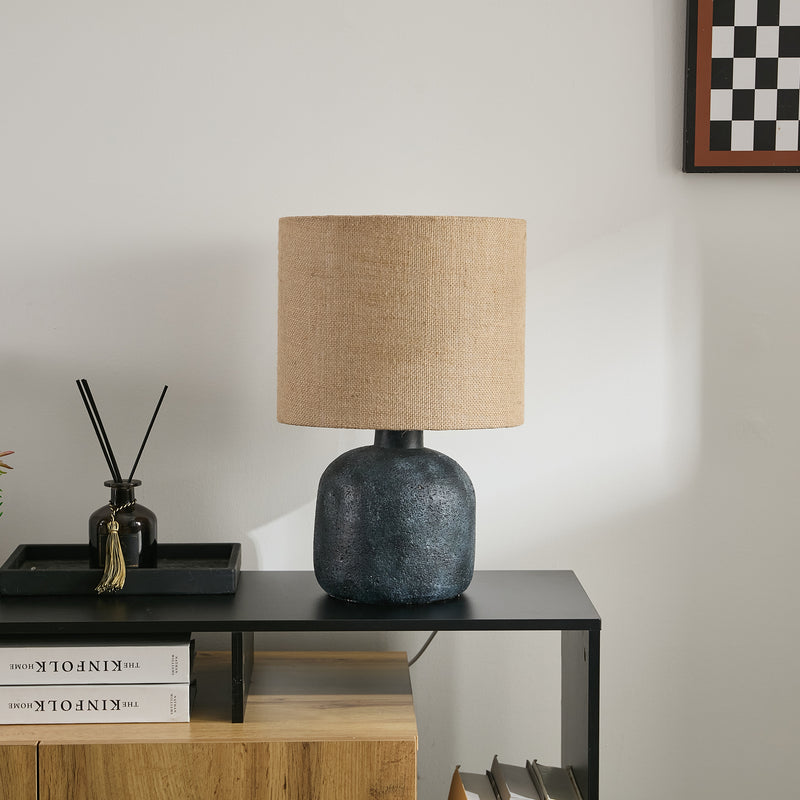 Rustic Luxe grey ceramic table lamp – a stylish touch for NZ interiors

