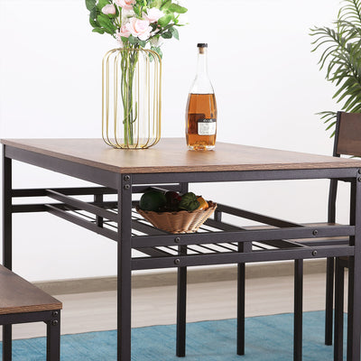 Side view of the Sana dining table set 