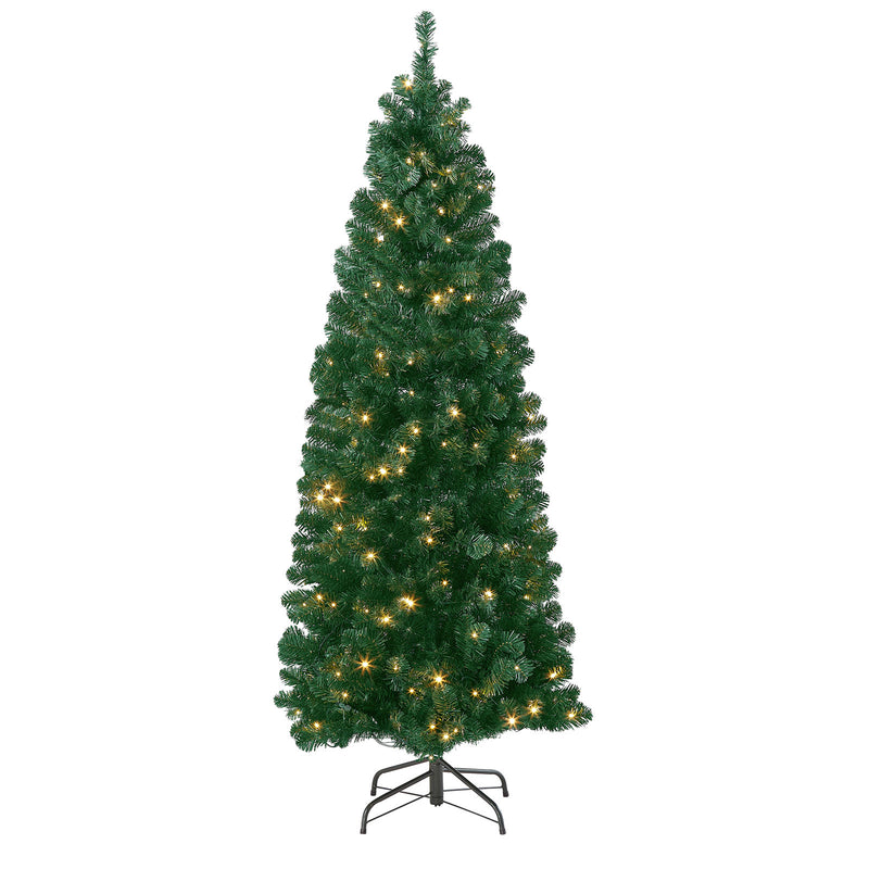 Realistic pine-look branches with soft lights on the Sleek Fir Christmas tree