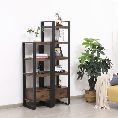Side-by-side comparison of 4-tier and 5-tier Slimline Bookshelves – options for NZ customers