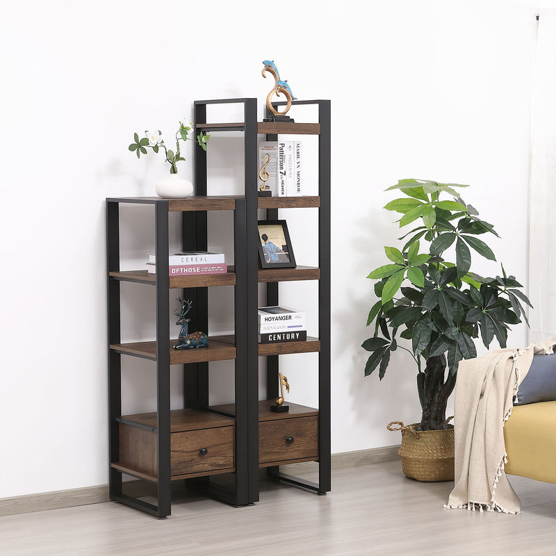 Side-by-side comparison of 4-tier and 5-tier Slimline Bookshelves – options for NZ customers