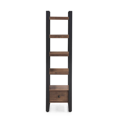 Slimline 5-Tier Bookshelf with drawer on plain white background – ideal for NZ product listings
