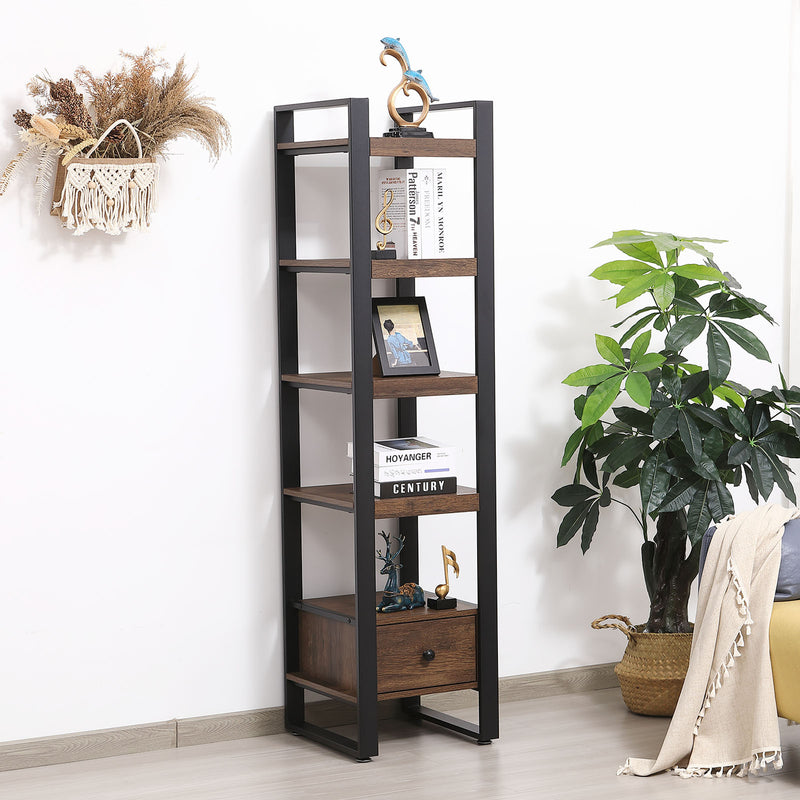 Slimline bookshelf styled in a modern New Zealand living or study room