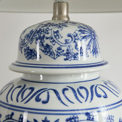 Timeless blue ginger jar table lamp blending tradition and elegance for NZ interiors