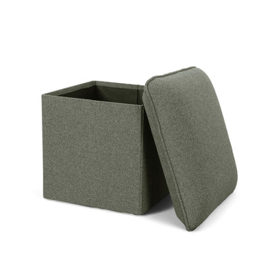 Durable ottoman with soft-touch fabric and hidden storage compartment