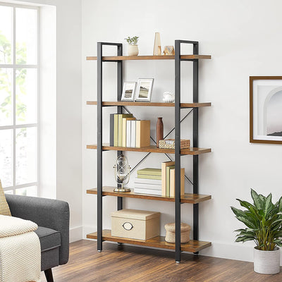 Image of the assembly instructions for the Vasagle 5-Tier Industrial Bookcase, providing clarity on setup.