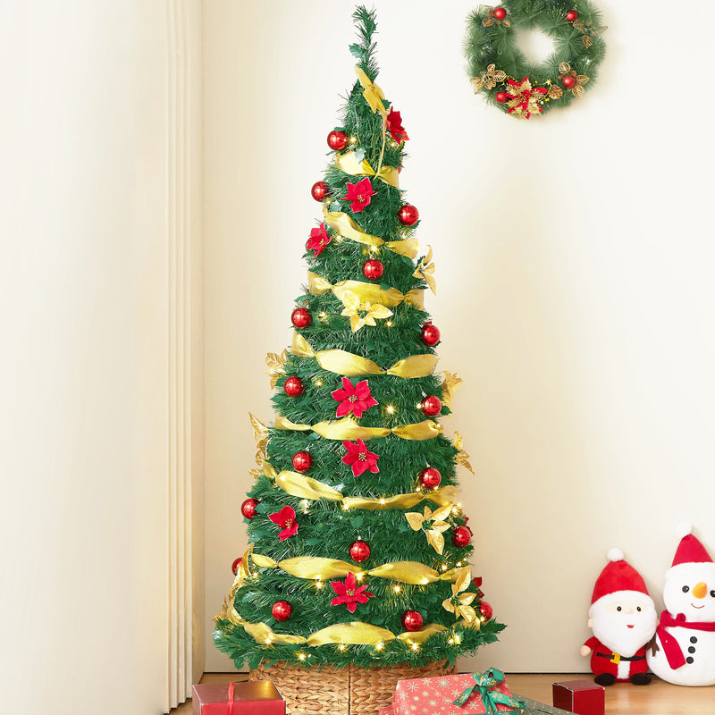 Pre-Lit Pre-Decorated Christmas Tree - 210cm (7Ft)