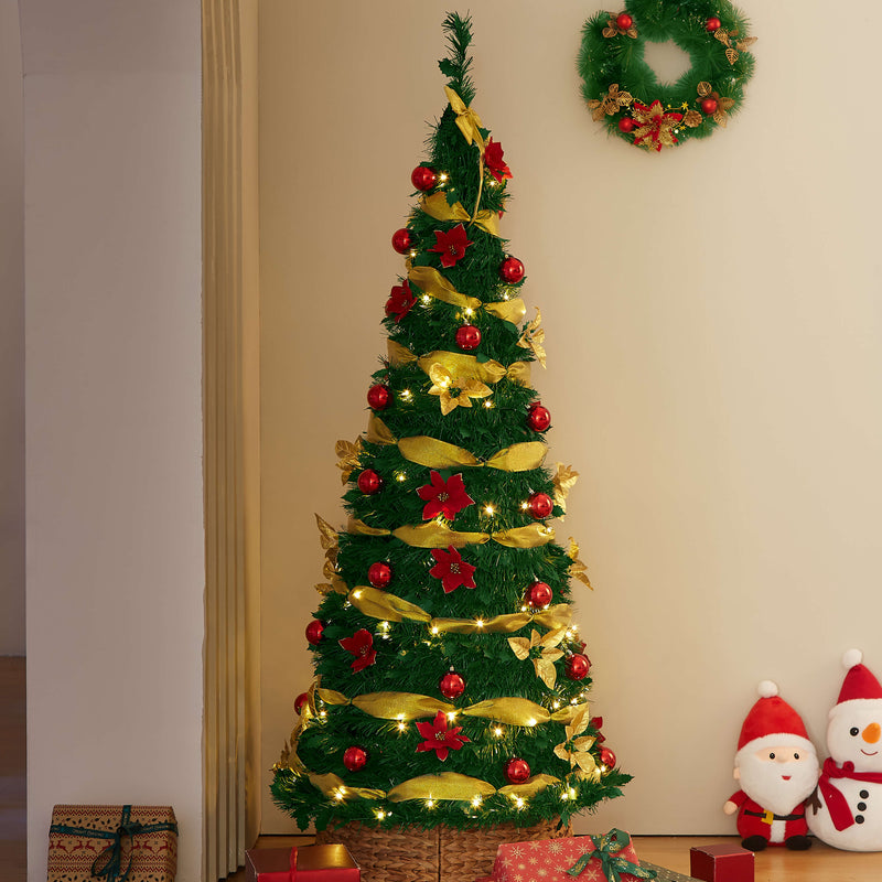 Pre-Lit Pre-Decorated Christmas Tree - 210cm (7Ft)