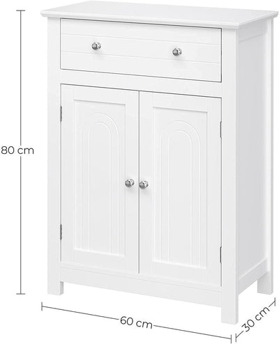 Vasagle Maisie Bathroom Free Standing Storage Cabinet - White