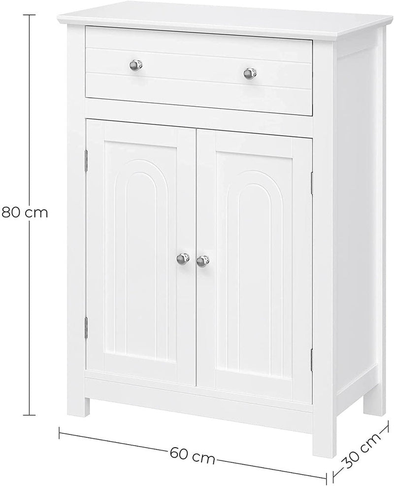 Vasagle Maisie Bathroom Free Standing Storage Cabinet - White