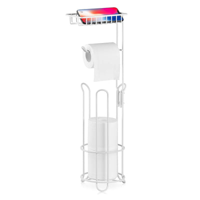 Bathroom Toilet Tissue Holder Stand - White