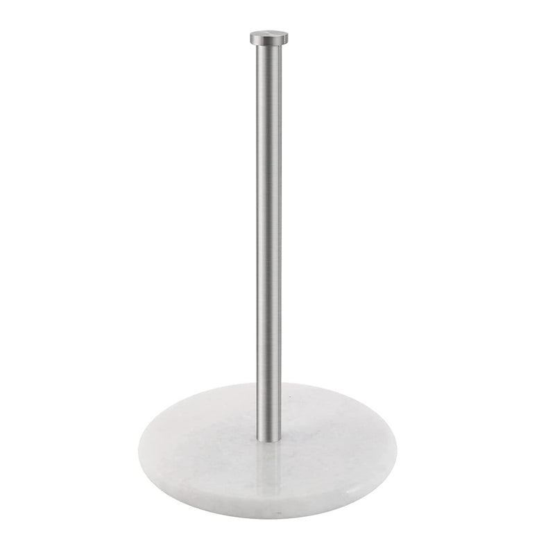 Paper Towel Holder with Marble Base - White