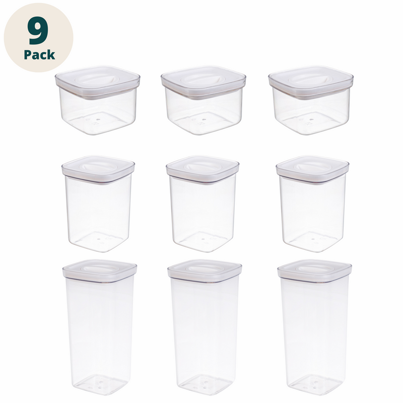 Airtight Food Storage Containers Pack (Set of 9)