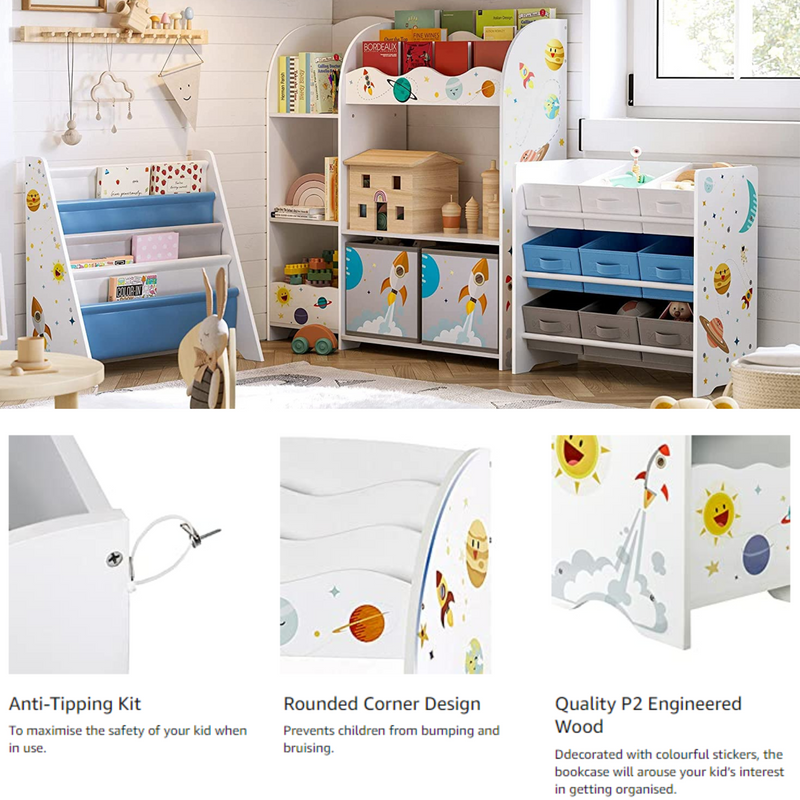 Kids Storage Bookshelf Multi-Functional Storage Unit – Space General