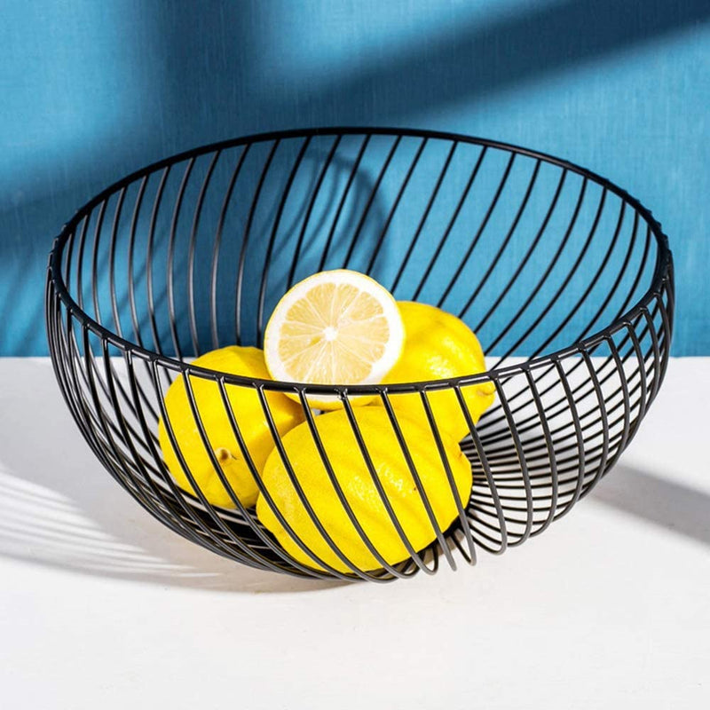 Metal Wire Fruit Bowl Snack Storage Basket