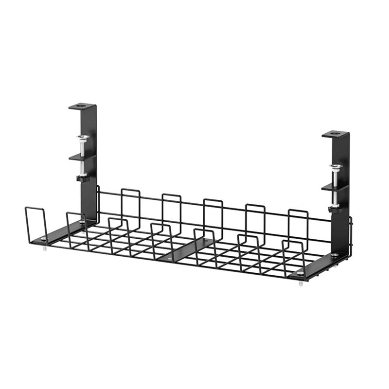 Office Desk Cable Management Tray - Black
