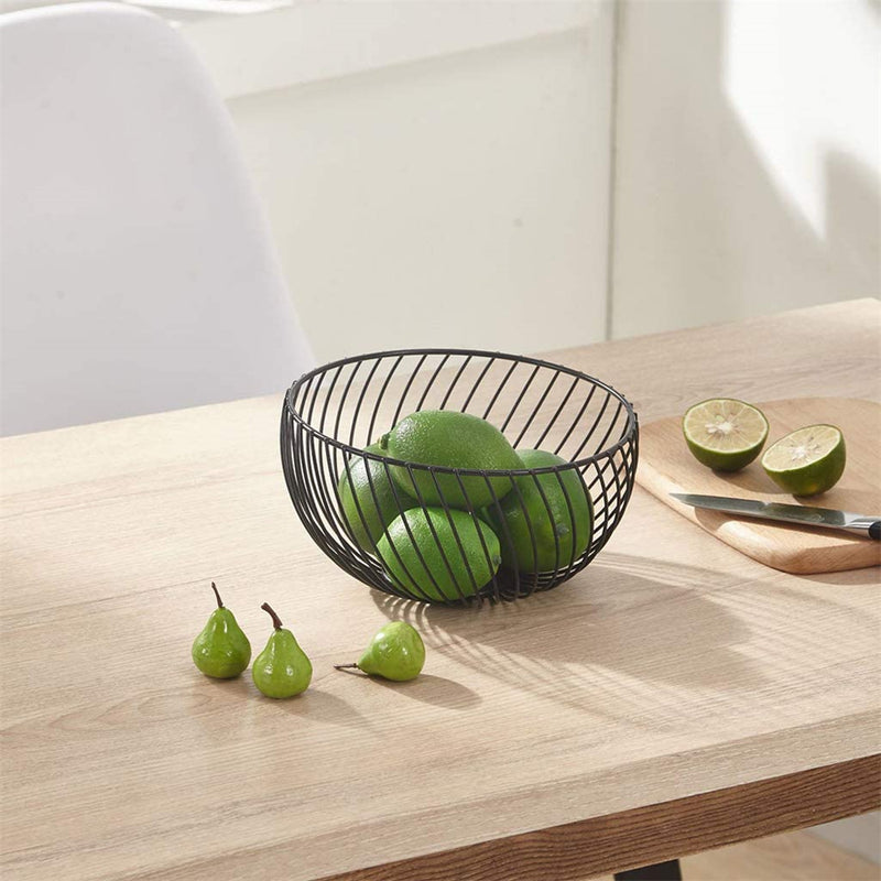 Metal Wire Fruit Bowl Snack Storage Basket