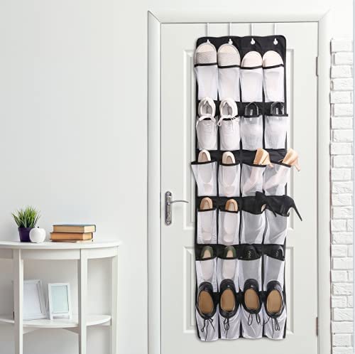 Over the Door Shoe Storage Organiser (24 Large Pockets)