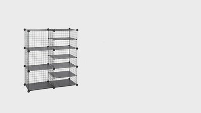 Metal Wire Storage Organizer with Divider Design