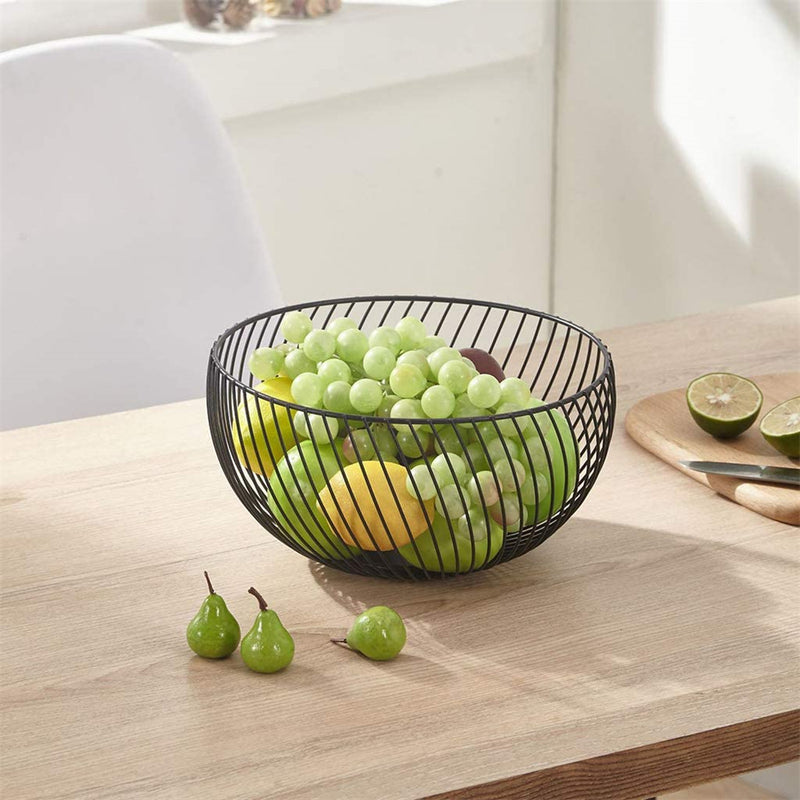 Metal Wire Fruit Bowl Snack Storage Basket
