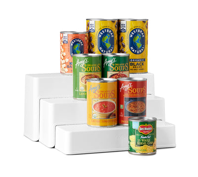 YouCopia ShelfSteps 3-Tier Canned Goods Organiser- White