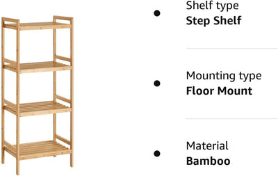 4 Tier Bamboo Storage Shelf