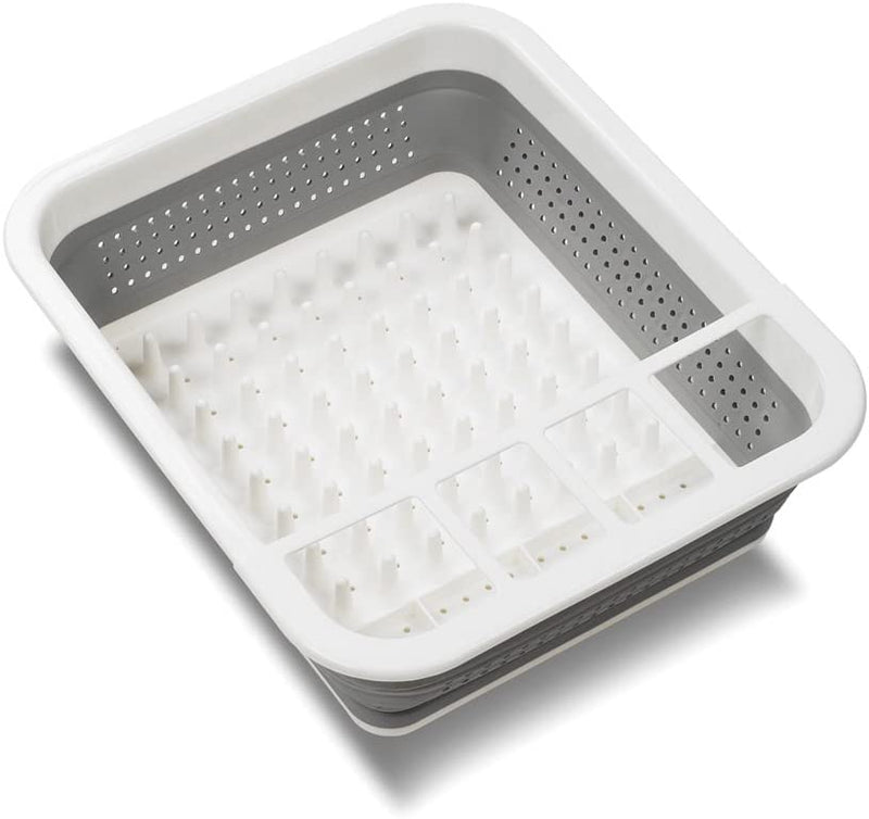 Madesmart Small Collapsible Dish Rack 36.8 x 31.5 x 5.8cm White