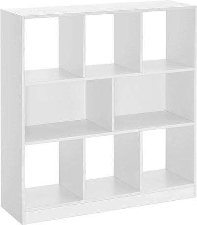 Vasagle Wooden Bookcase 8 Cube Cubby - White