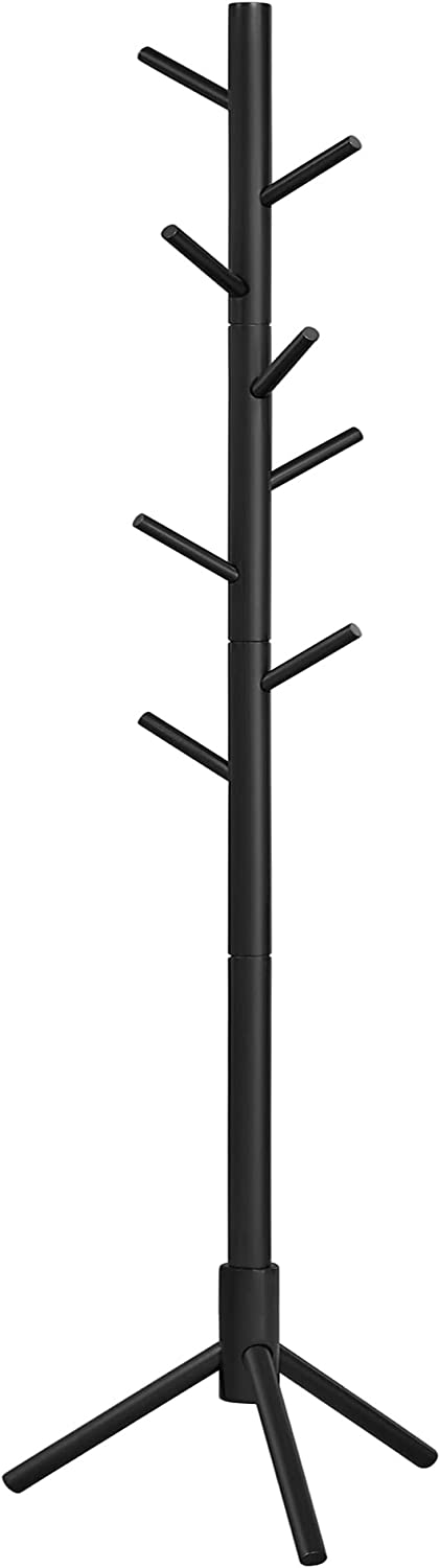 Vasagle Free Standing Solid Wood Coat Rack - Black