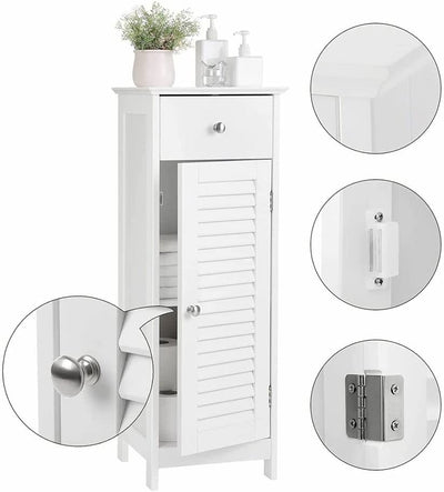 Vasagle Maisie Bathroom Floor Storage Cabinet - White