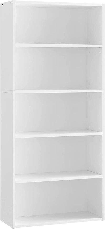 Vasagle 5 Tier Bookcase 24 x 60 x 134 cm - White