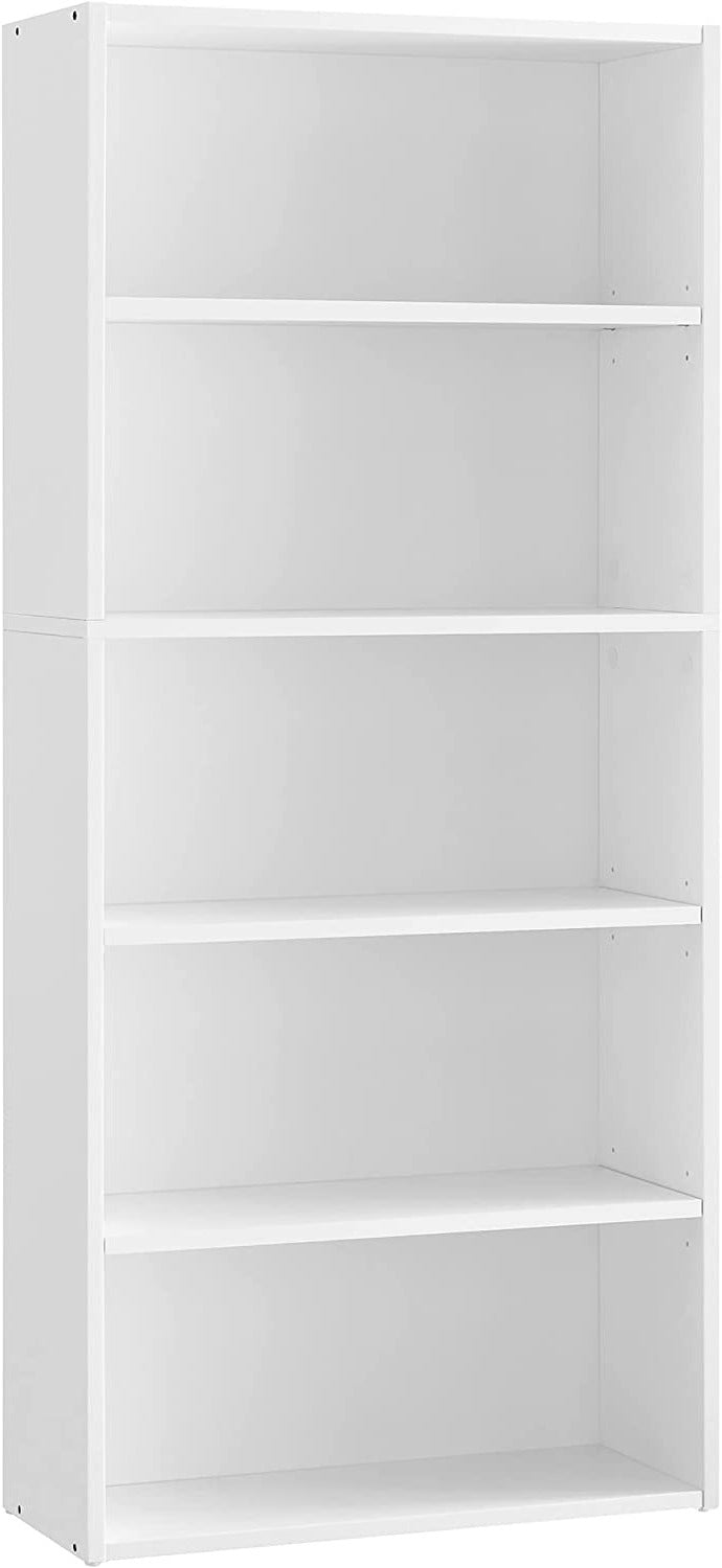 Vasagle 5 Tier Bookcase 24 x 60 x 134 cm - White
