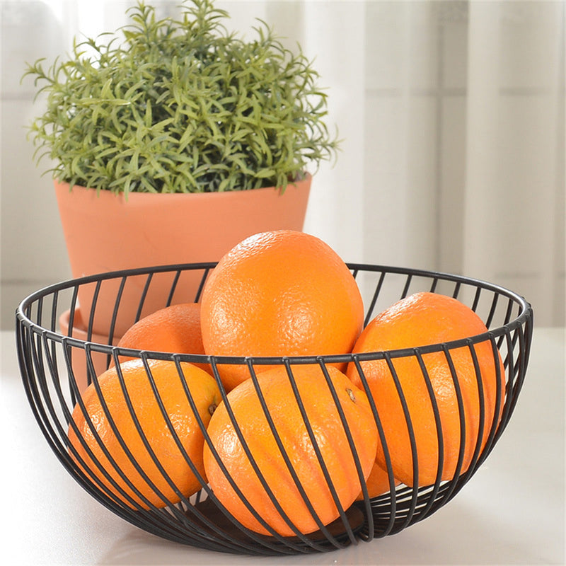Metal Wire Fruit Bowl Snack Storage Basket