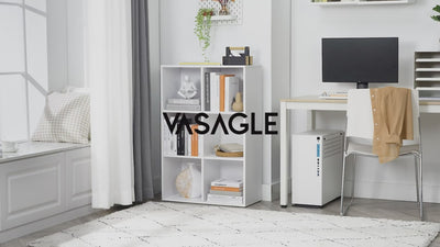 Vasagle 6 Cube Cubby Bookcase Display Storage Shelf - White