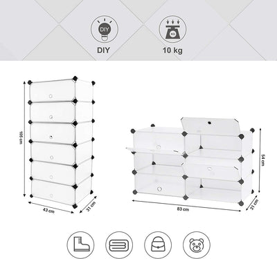 Modular Storage Shoe Rack (Set of 6)