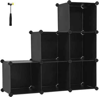 Modular Storage Shelves Black (Set of 6)