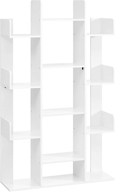 Vasagle Tree Shaped Bookshelf With 13 Storage Shelves - White