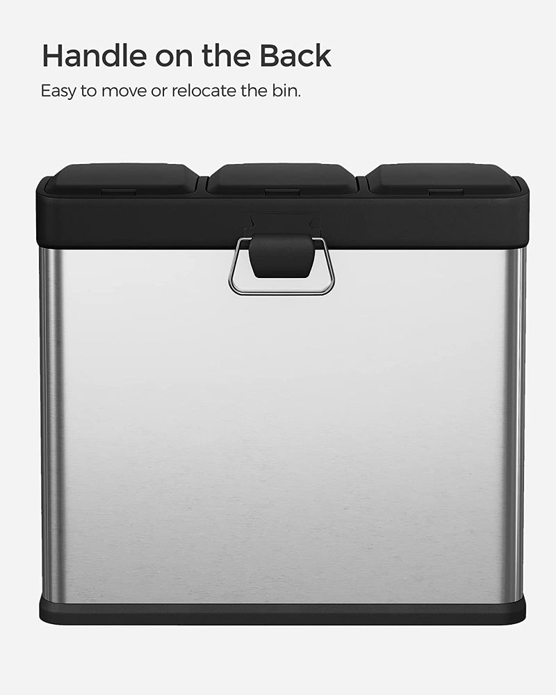 Recycling Metal Pedal Rubbish Bin 24-Litre