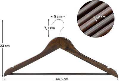 Wooden Coat Hanger Walnut (Set of 20)