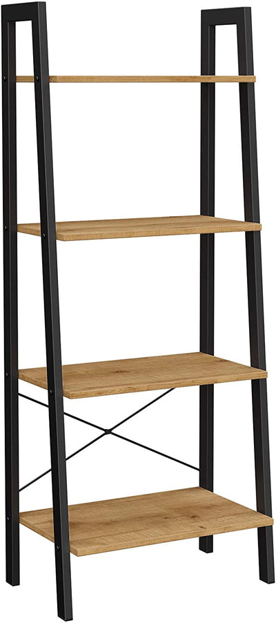 Vasagle Mariah 4 Tier Ladder Bookshelf  - Honey Brown