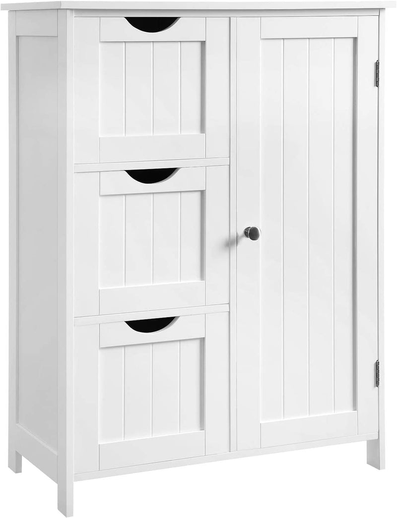 Vasagle Maisie Bathroom Floor Freestanding Storage Cabinet - White