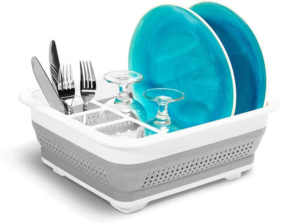 Madesmart Small Collapsible Dish Rack 36.8 x 31.5 x 5.8cm White