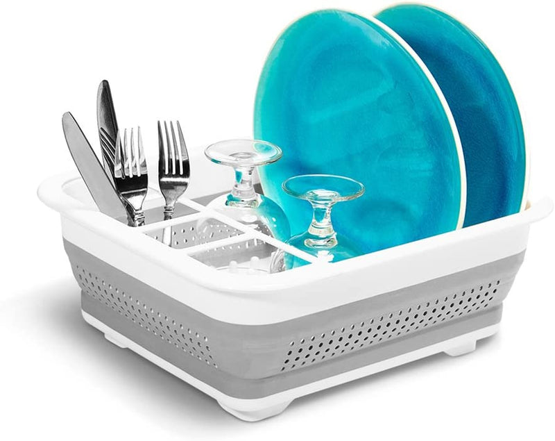 Madesmart Small Collapsible Dish Rack 36.8 x 31.5 x 5.8cm White