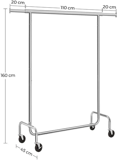 Adjustable Metal Chromed Garment Rack Commercial Grade