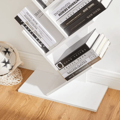 Vasagle 8 Tier Floor Standing Tree Bookshelf - White