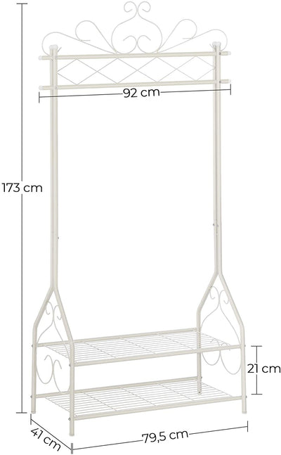 Vintage Clothes Stand and Rack with Garment Rack