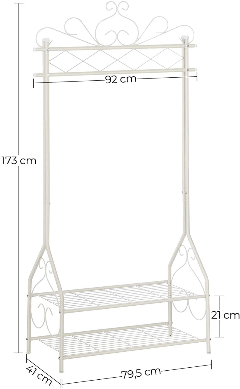 Vintage Clothes Stand and Rack with Garment Rack