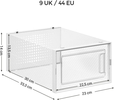 Large Drop-Front Shoe Box Fit up to UK Size 10.5 (Set of 18)